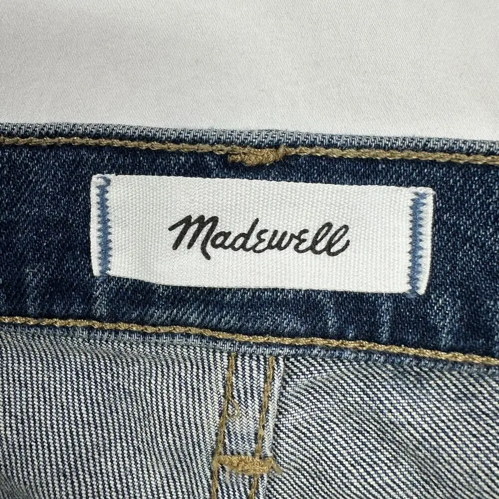 Madewell Jeans Womens 26 Blue Jules Slim Straight Concho Wash Comfort Stretch